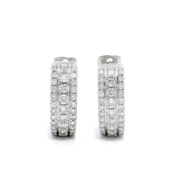 Michael Werdiger Diamond 3-Row Huggie Hoops