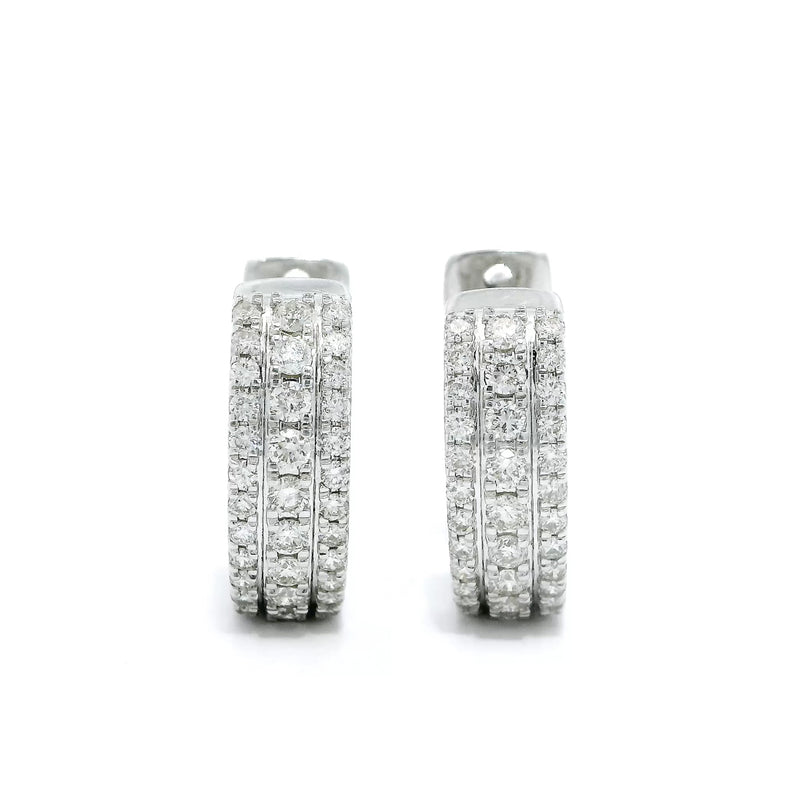 Michael Werdiger Diamond 3-Row Huggie Hoops