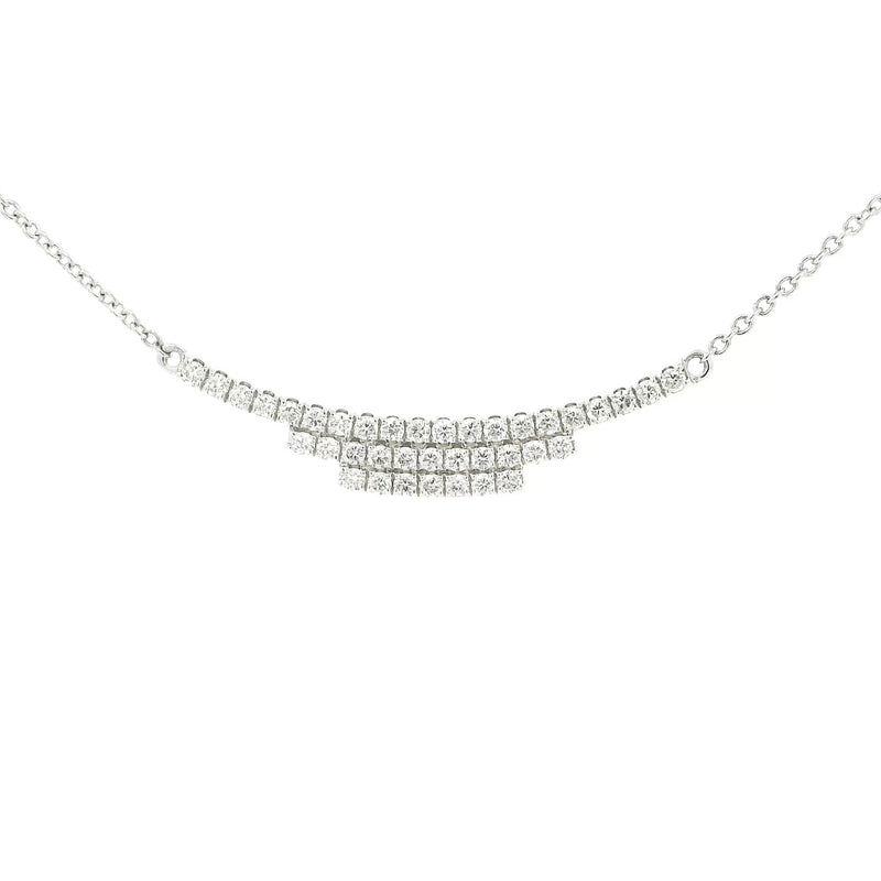 Michael Werdiger Diamond Triple Bar Necklace