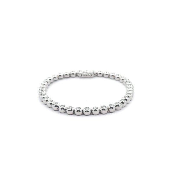 Michael Werdiger Diamond Bezel Bead Line Bracelet