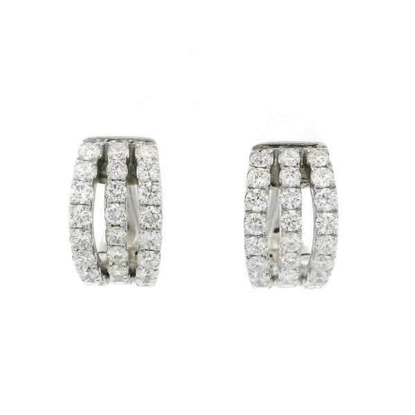 Michael Werdiger Diamond 3-Row Huggie Hoops