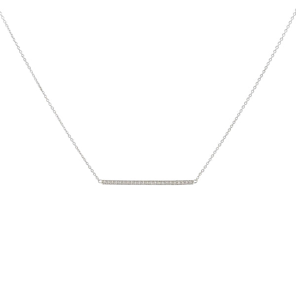 Michael Werdiger Diamond Millgrain Bar Necklace