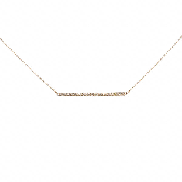 Michael Werdiger Diamond Millgrain Bar Necklace