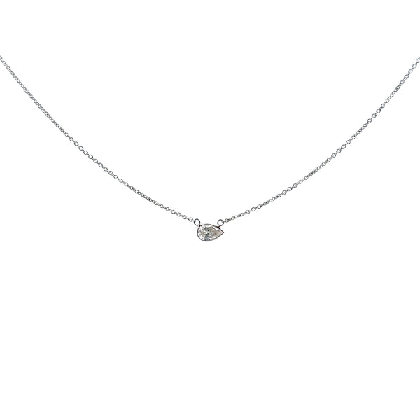Michael Werdiger Diamond Bezel Solitaire Necklace