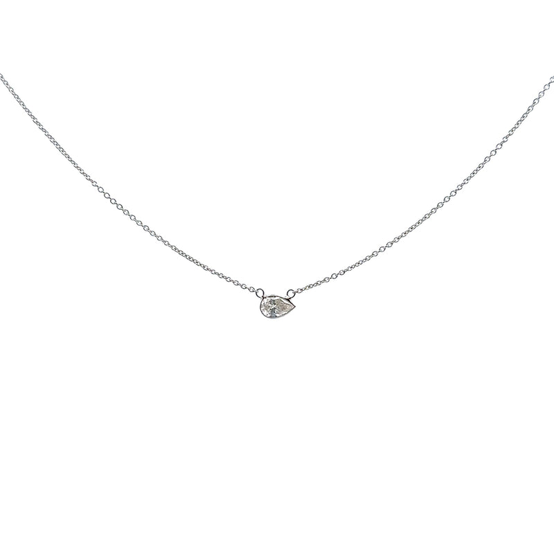 Michael Werdiger Diamond Bezel Solitaire Necklace