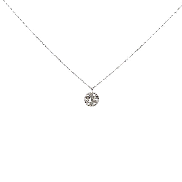Michael Werdiger Diamond Circle Pendant Necklace