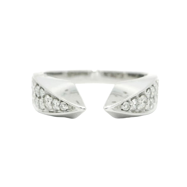 Michael Werdiger Diamond Pinched Open Center Ring