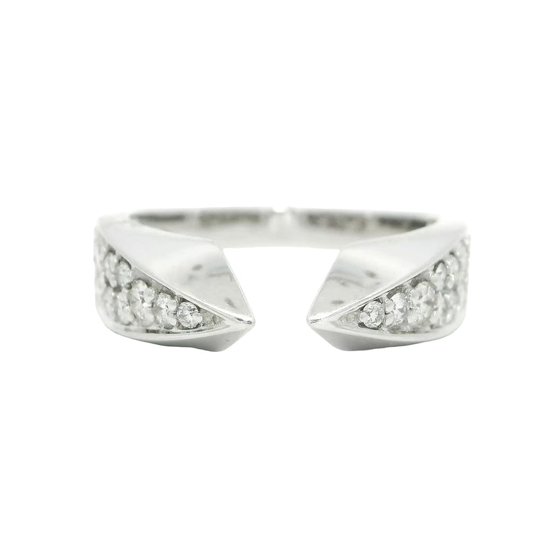 Michael Werdiger Diamond Pinched Open Center Ring