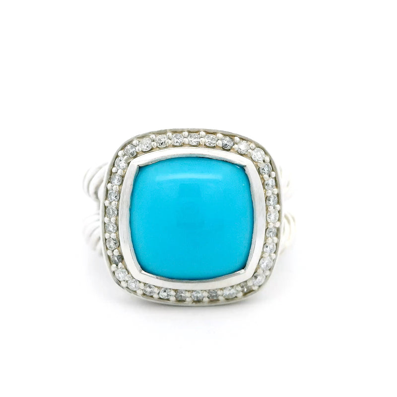 Pre-Owned David Yurman Turquoise and Diamond Albion Ring