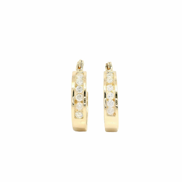 Pre-Owned Diamond Hoop Earrings