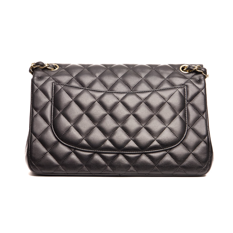 Pre-Owned Chanel Lambskin Jumbo Classic DLB Flap