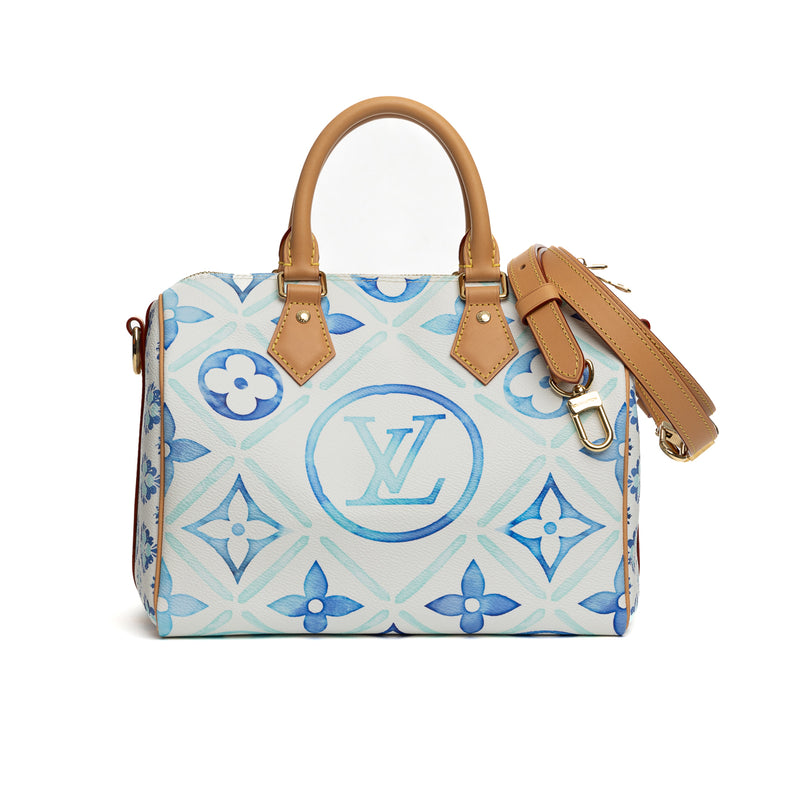 Pre-Owned Louis Vuitton By The Pool Monogram Tiles Speedy Bandoulière 25