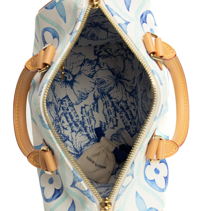 Pre-Owned Louis Vuitton By The Pool Monogram Tiles Speedy Bandoulière 25