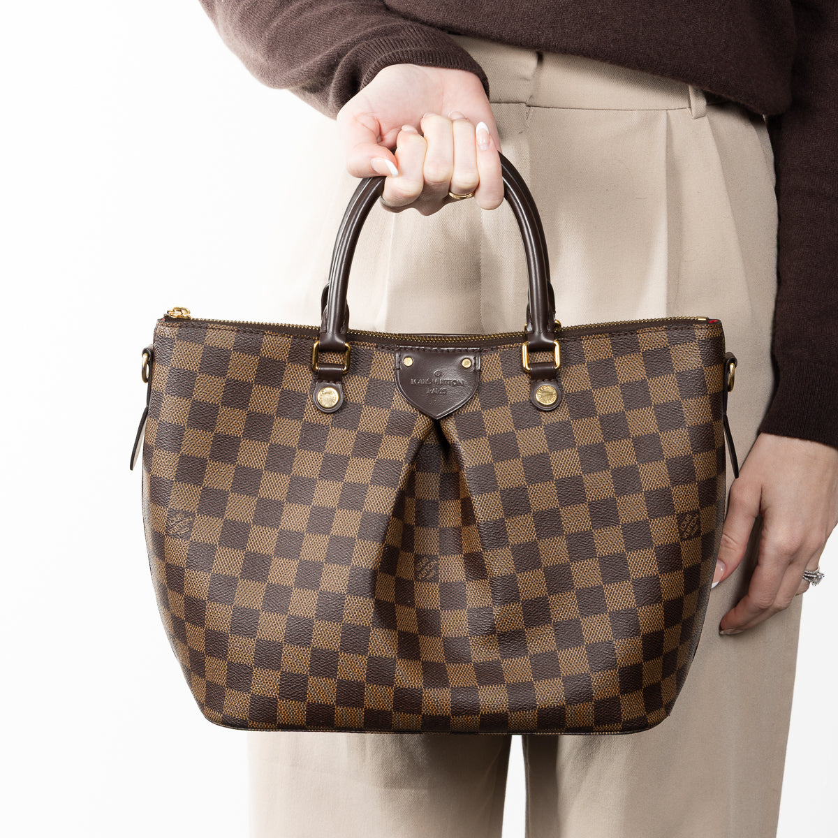 Pre-Owned Louis Vuitton Damier Ebene Siena MM