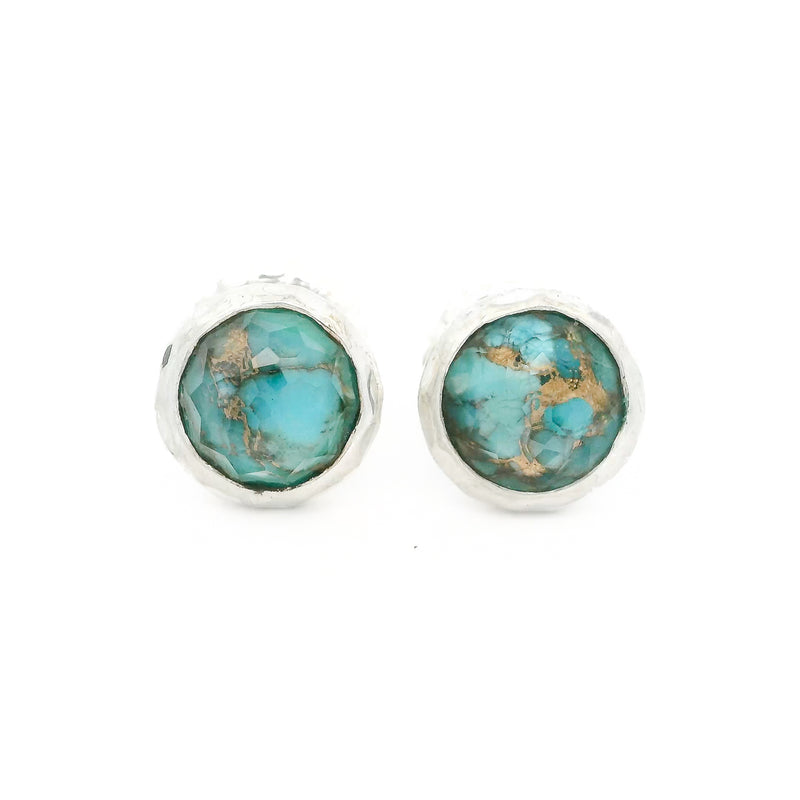 Pre-Owned Ippolita Rock Candy Turquoise Bronze Doublet Stud Earrings