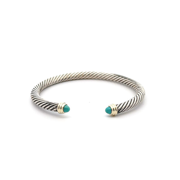 Pre-Owned David Yurman Turquoise Cable Cuff