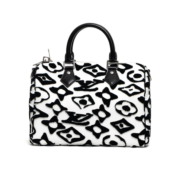 Pre-Owned Louis Vuitton x Urs Fischer Le Tufted Monogram Speedy Bandouliere 25