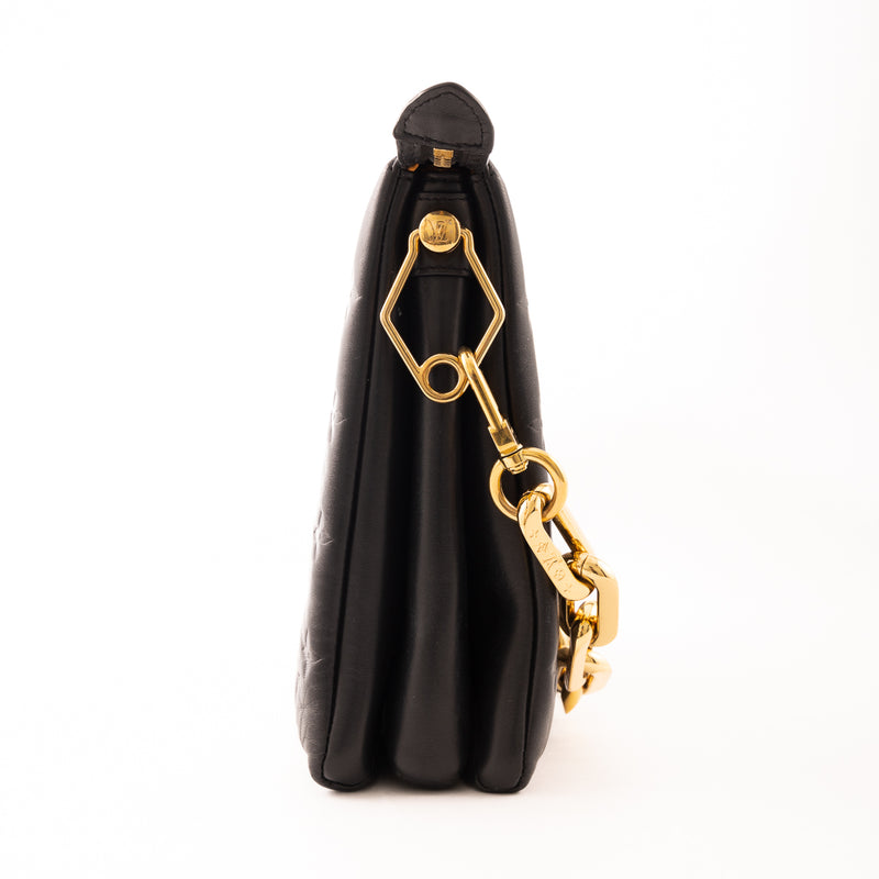 Pre-Owned Louis Vuitton Monogram Embossed Puffy Lambskin Coussin MM