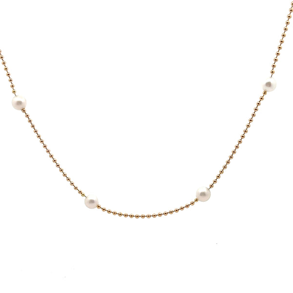 Pre-Owned Roberto Coin Pearl Bead Station Necklace