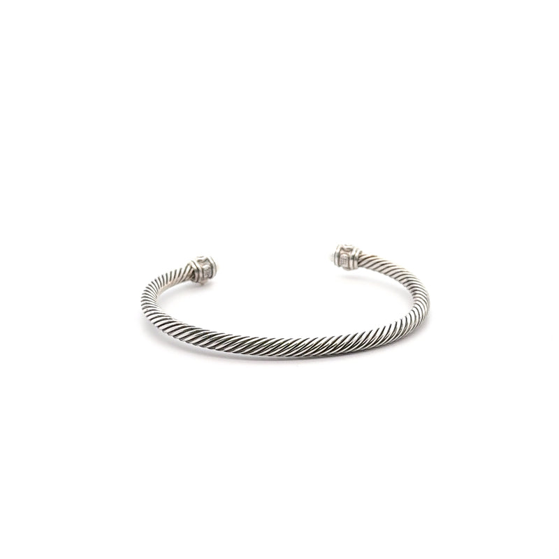 Pre-Owned David Yurman Pearl Two Tone Cuff Bracelet