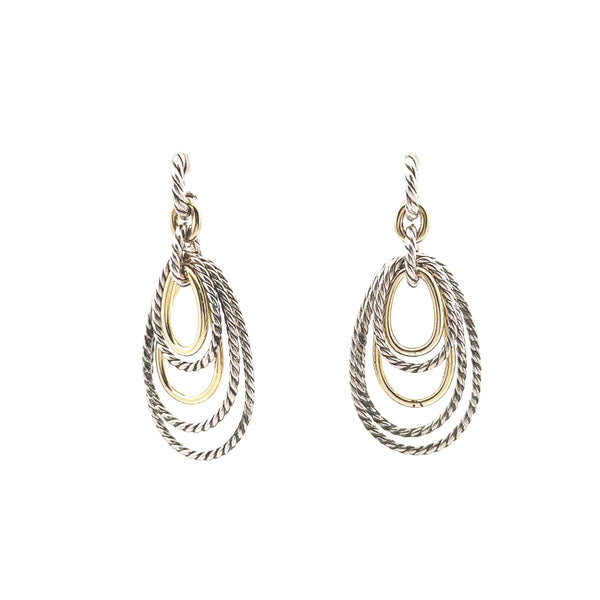 Pre-Owned David Yurman 5 Row Mobile Link Drop Earrings
