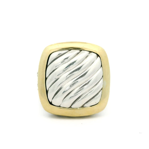 Pre-Owned David Yurman Two Tone Sculpted Cable Ring