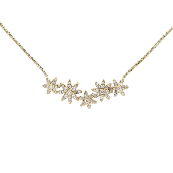 Pre-Owned David Yurman Diamond Starburst Cluster Necklace