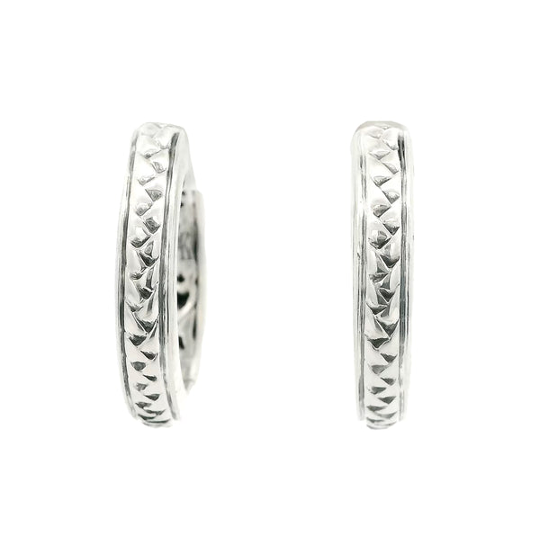 Pre-Owned Scott Kay Basketweave Hoop Earrings