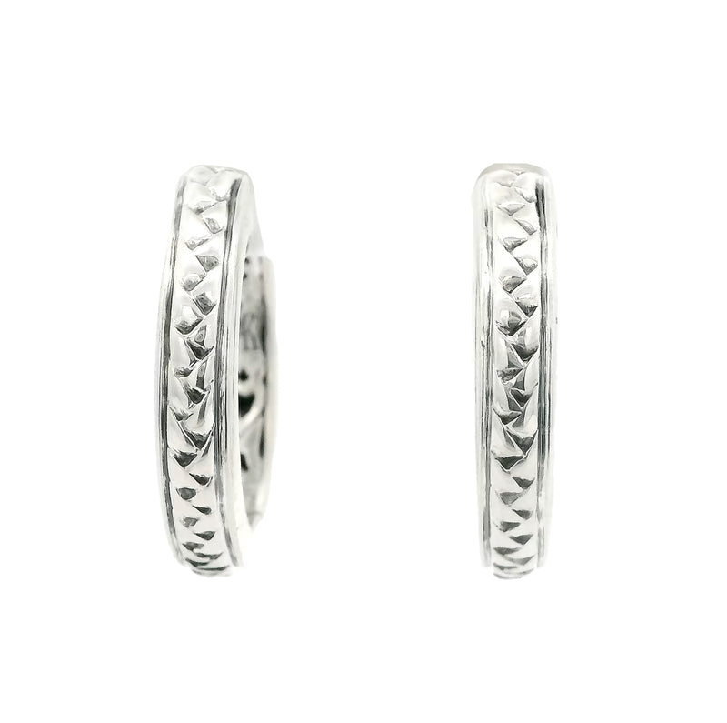 Pre-Owned Scott Kay Basketweave Hoop Earrings