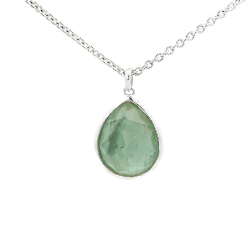 Pre-Owned Ippolita Mother of Pearl Quartz Teardrop Pendant Necklace