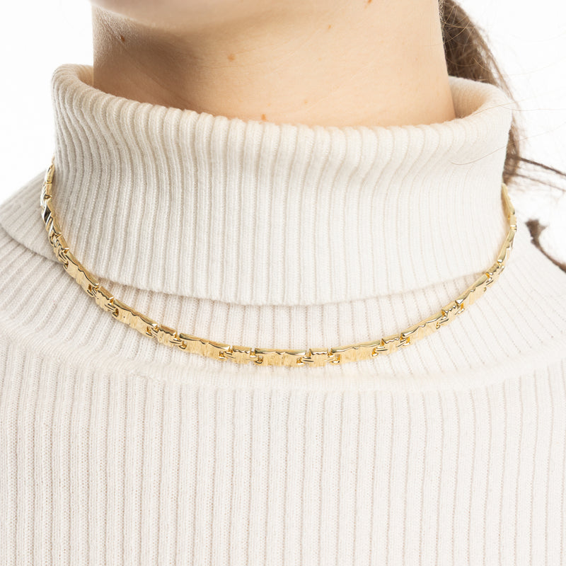 Pre-Owned Geometric Link Necklace