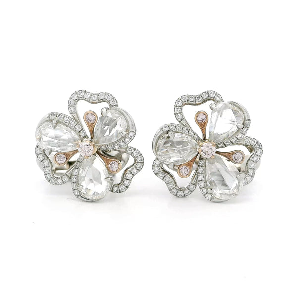 Pre-Owned Scott West Diamond Cherry Blossom Earrings