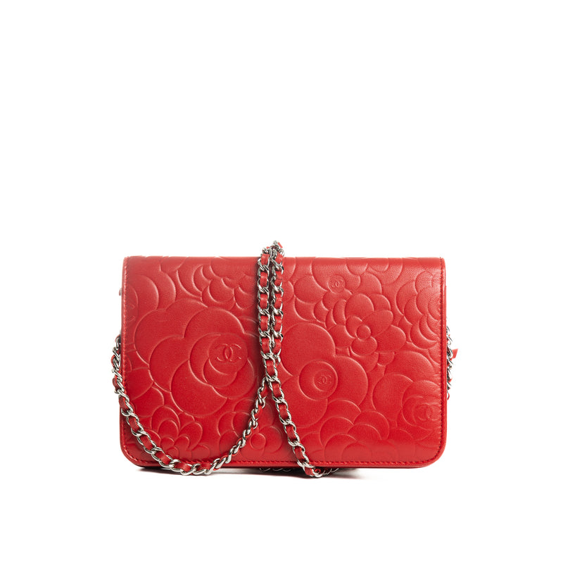 Pre-Owned Chanel Camelia Wallet On A Chain