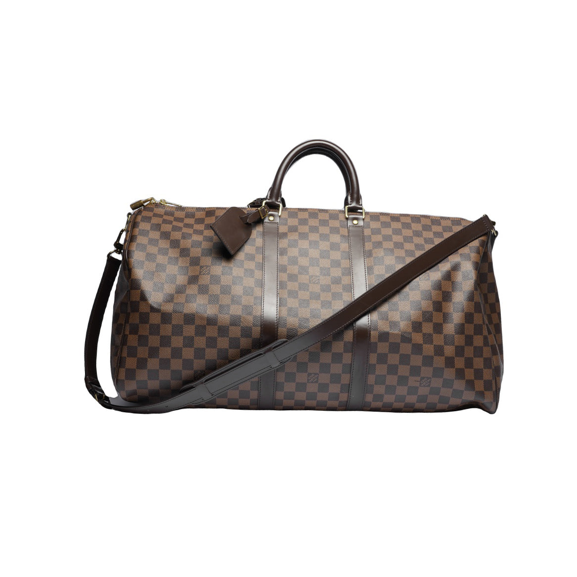 Pre-Owned Louis Vuitton Damier Ebene Keepall Bandouliere 55