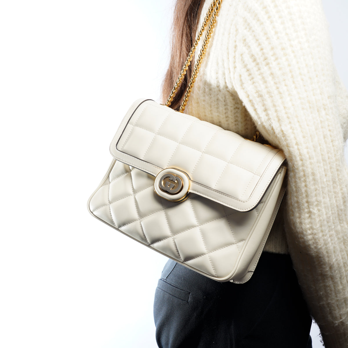 Pre-Owned Gucci Deco Small Shoulder Bag