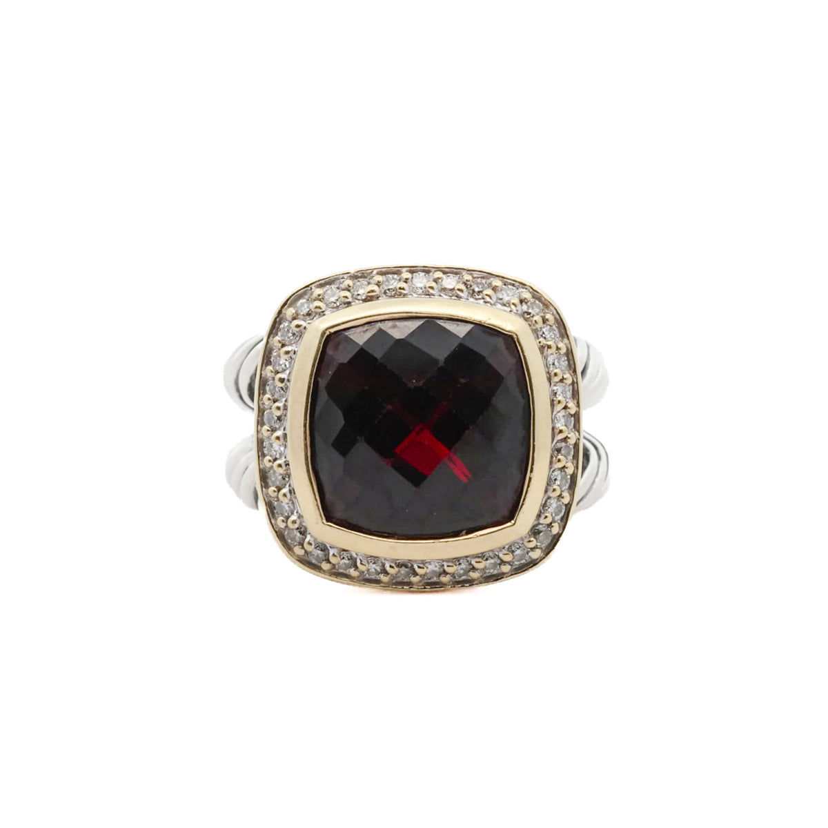 Pre-Owned David Yurman Garnet and Diamond Albion Ring