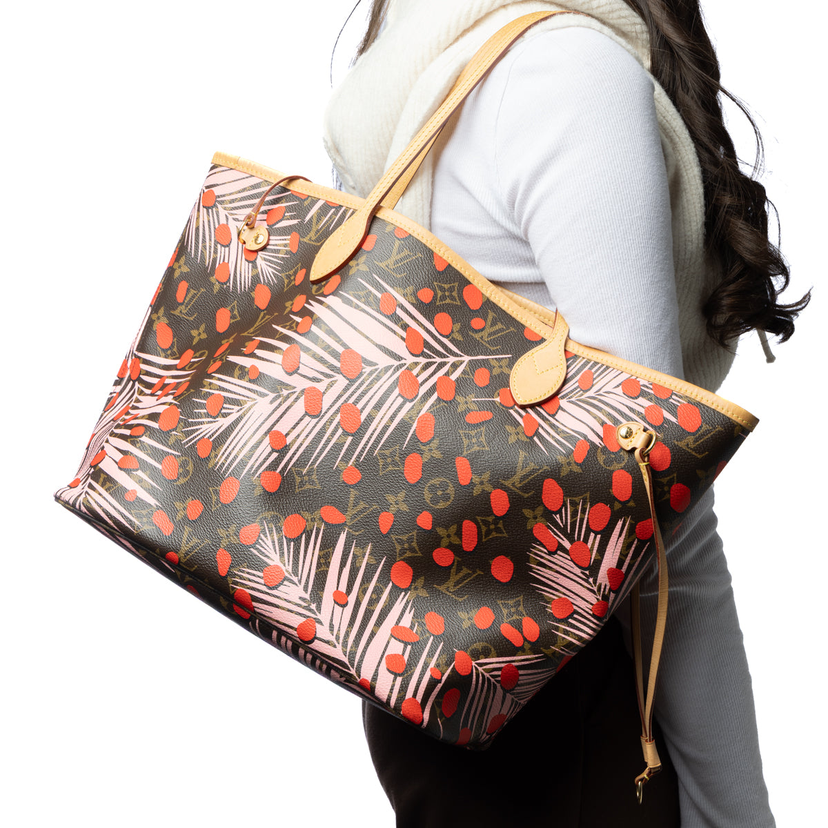 Pre-Owned Louis Vuitton Neverfull MM Jungle Dots Handbag