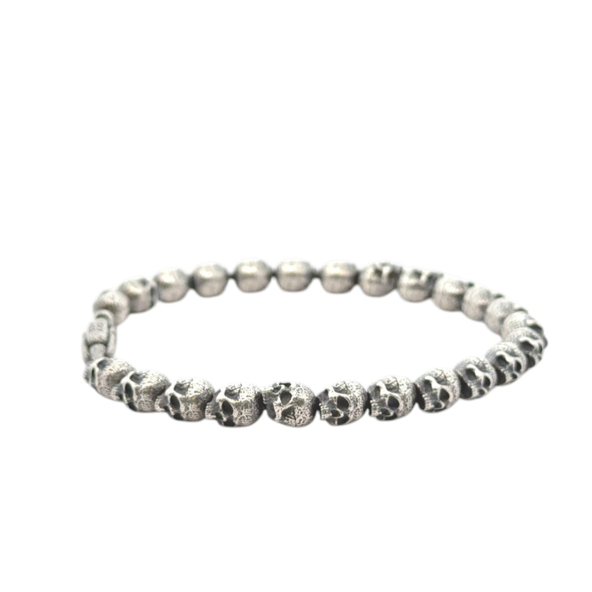Pre-Owned David Yurman Memento Mori Skull Bead Bracelet