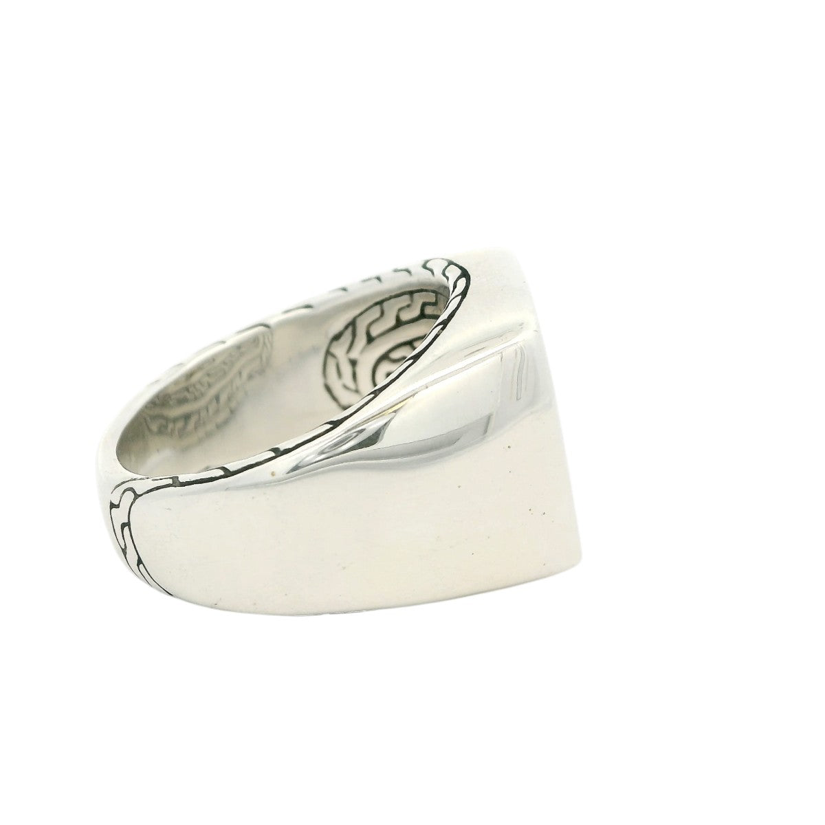 Pre-Owned John Hardy Hammered Classic Chain Signet Ring