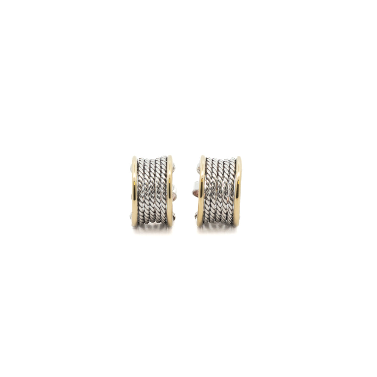 Pre-Owned David Yurman Origami Cable Hoop Earrings