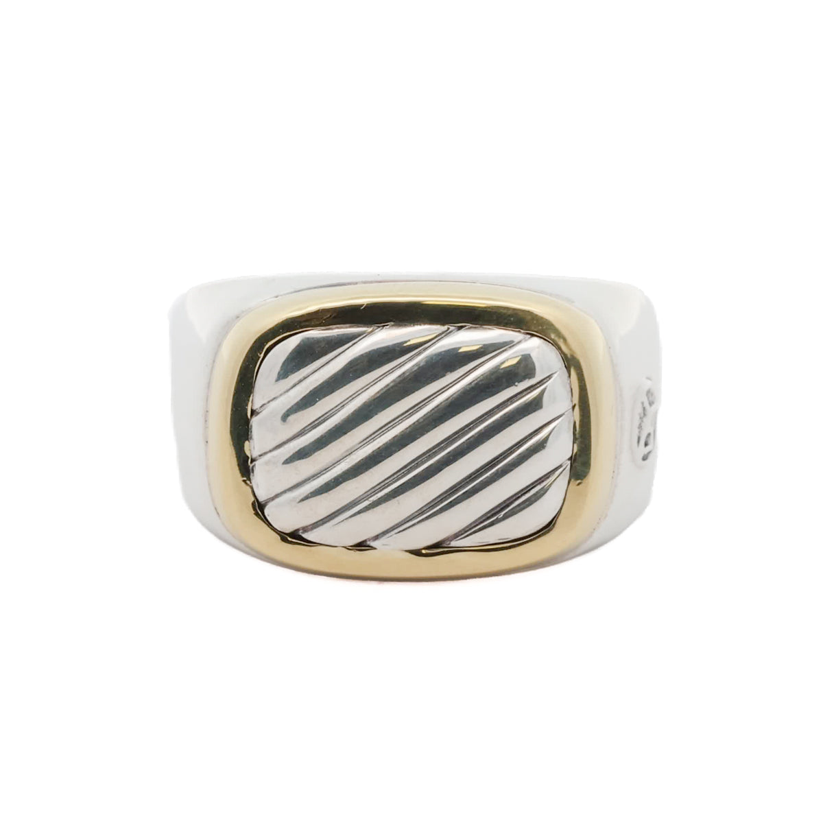 Pre-Owned David Yurman Two Tone Sculpted Cable Ring
