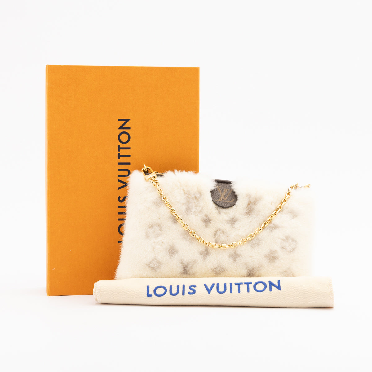 Pre-Owned Louis Vuitton Neo Pochette Milla Mink Fur Purse