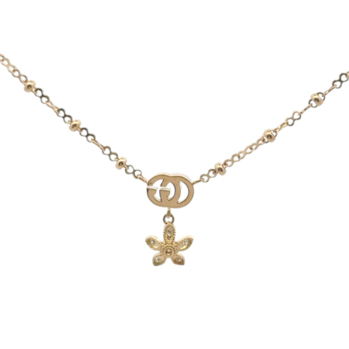 Pre-Owned Gucci Diamond Flora Pendant Necklace