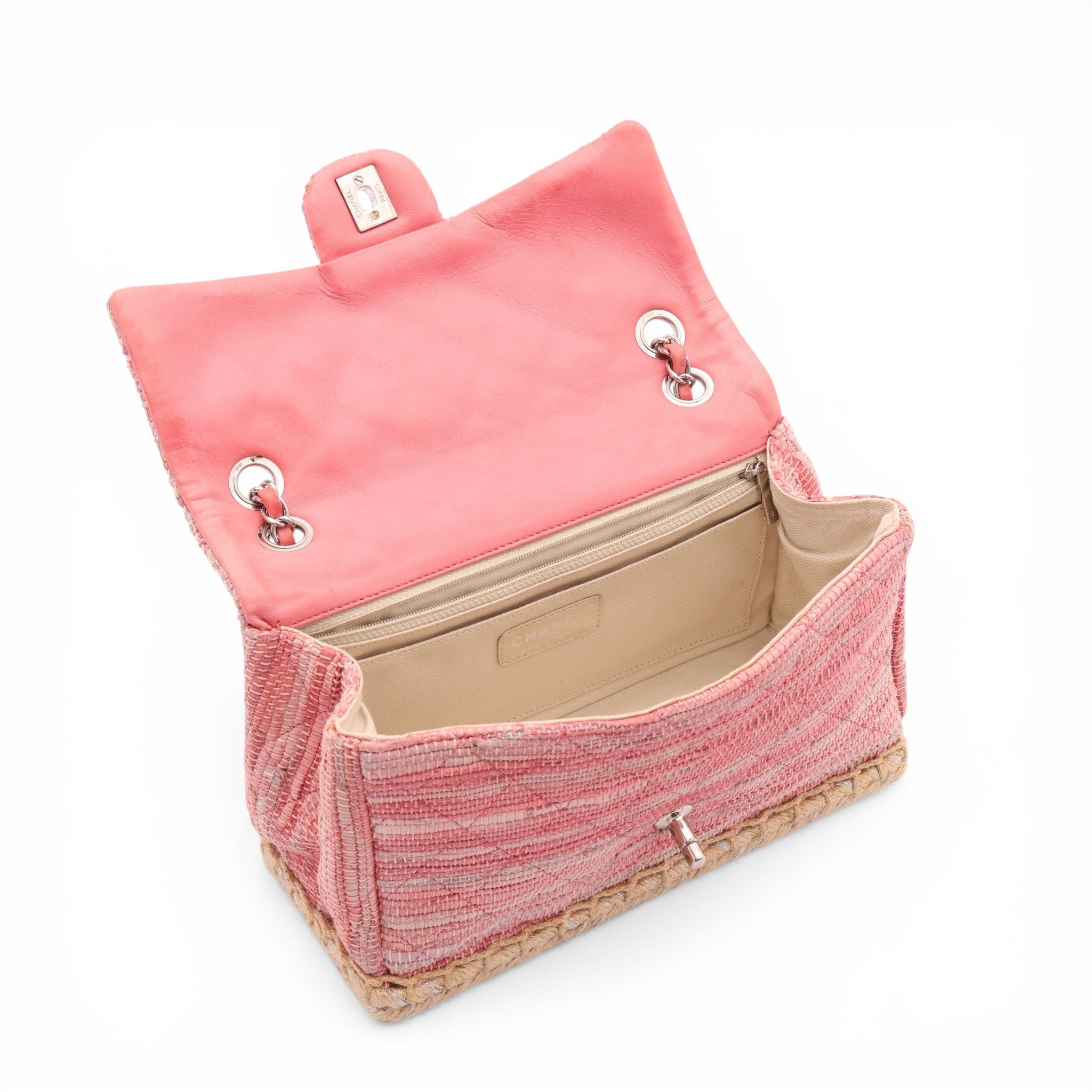 Pre-Owned Chanel Jute Espadrille Flap Bag