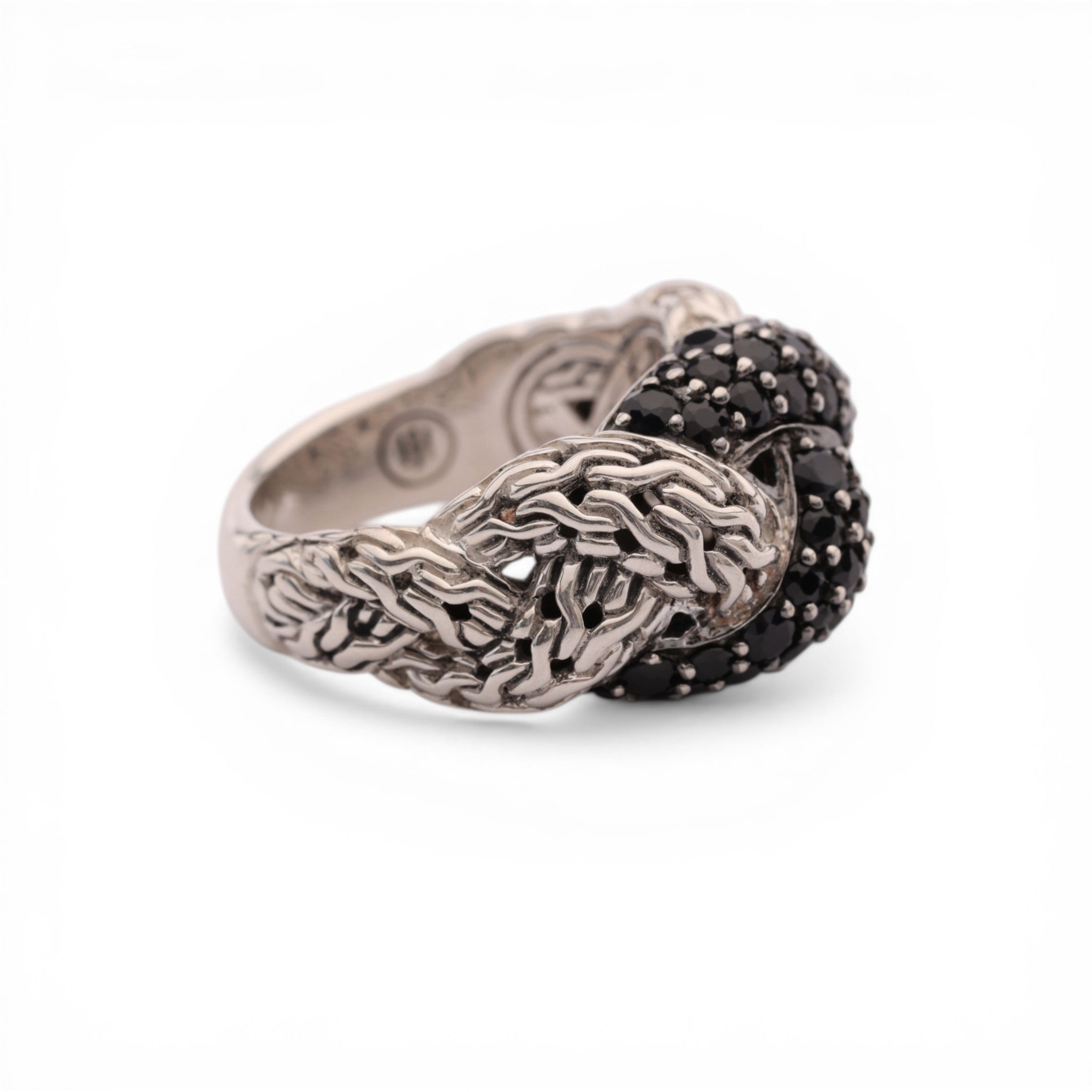 Pre-Owned John Hardy Black Sapphire Lava Braided Ring