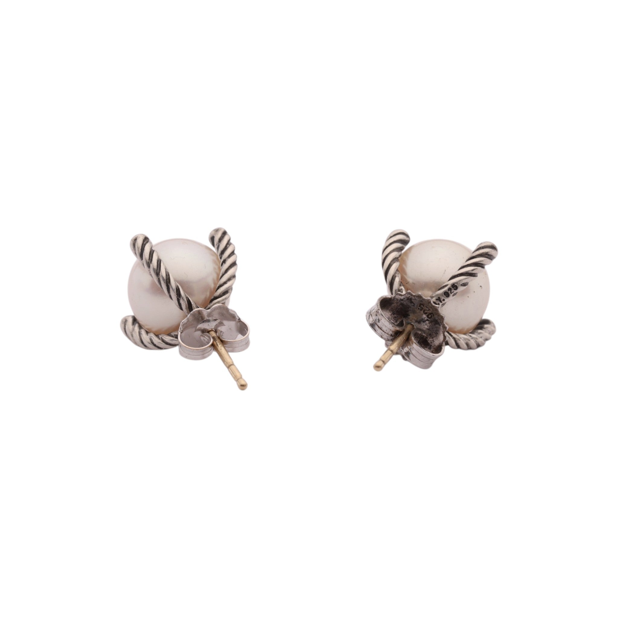 Pre-Owned David Yurman Pearl Stud Earrings