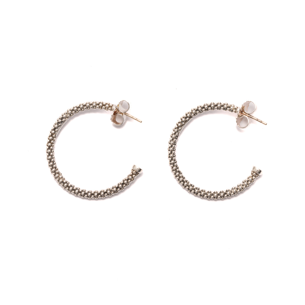 Pre-Owned Lagos Caviar Hoop Earrings