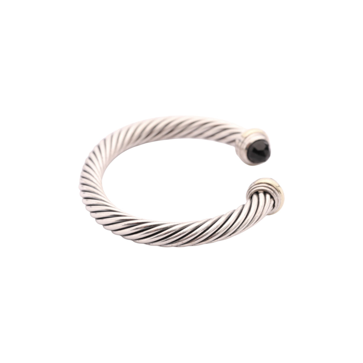 Pre-Owned David Yurman Onyx Cable Cuff Bracelet