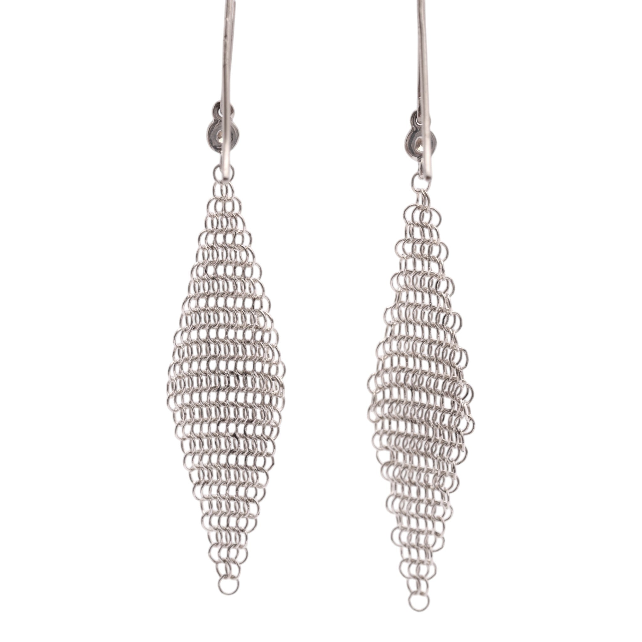 Pre-Owned Tiffany & Co. Diamond Mesh Drop Earrings