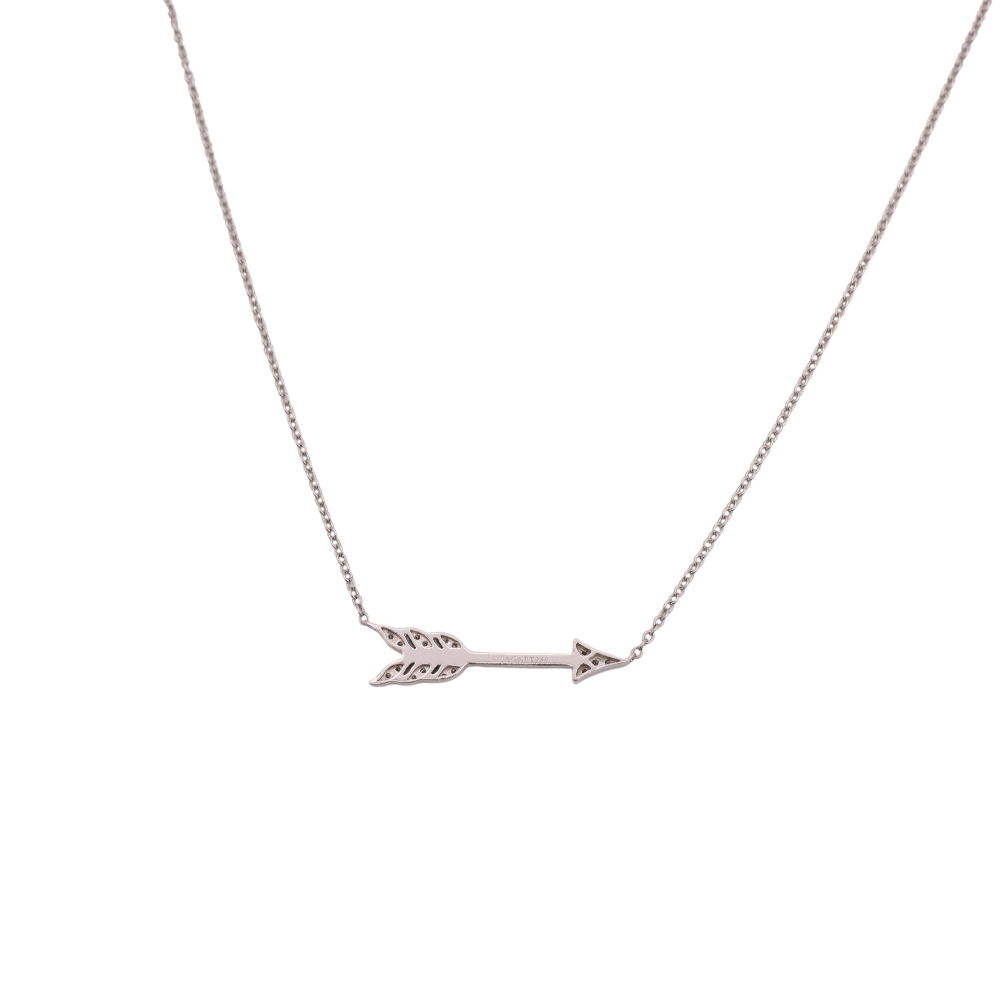 Pre-Owned Tiffany & Co. Diamond Arrow Pendant Necklace